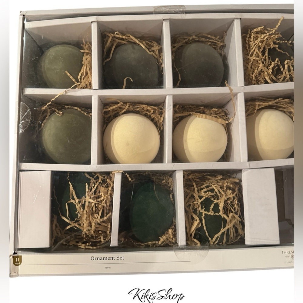 Studio McGee Set of 11 Velvet Decorative Ornaments - Threshold - Picture 4 of 4